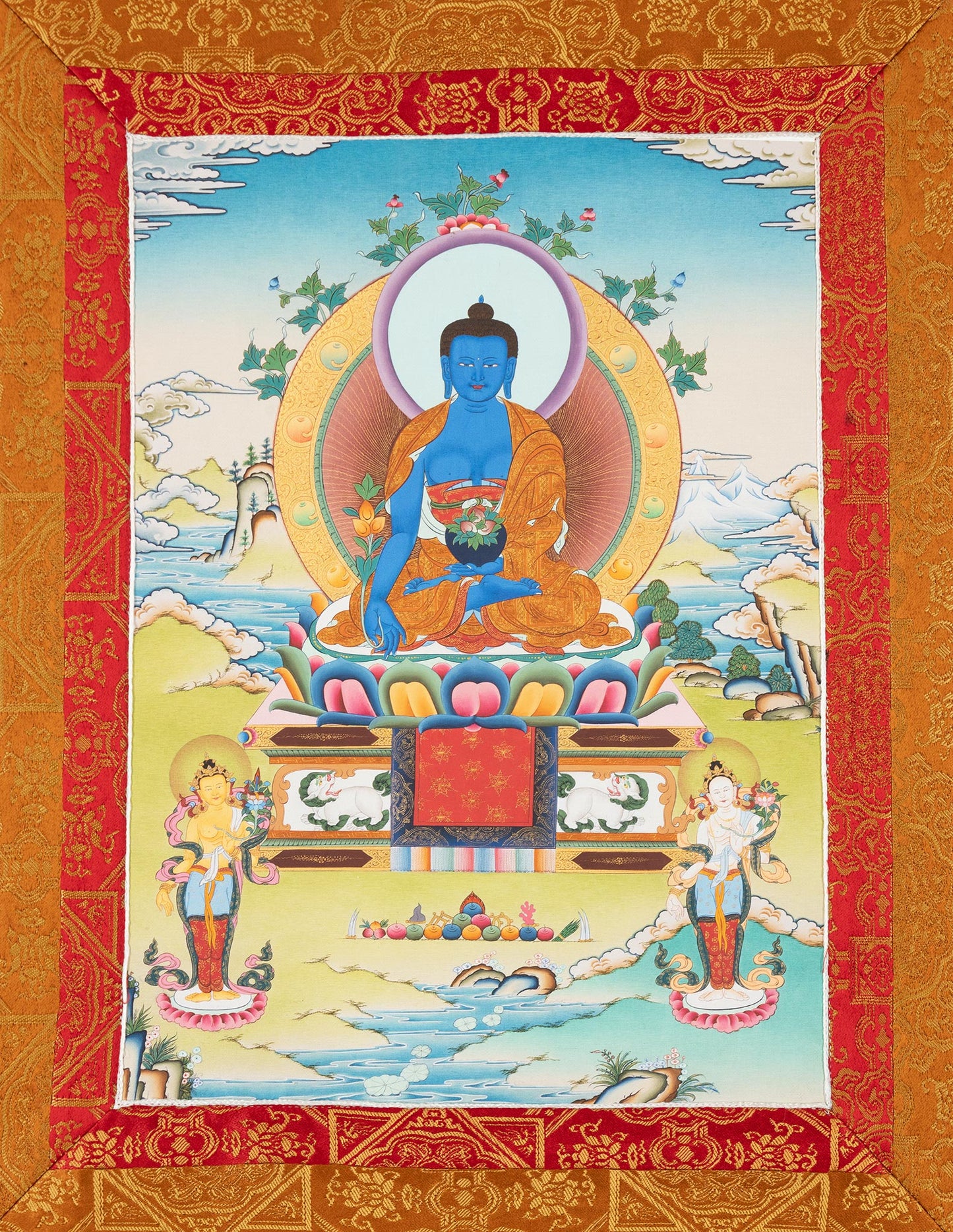 Medizin-Buddha-Thangka XV