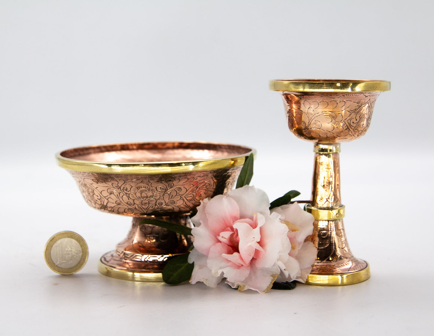 Graviertes Serkyem-Set, poliertes Kupfer / Medium