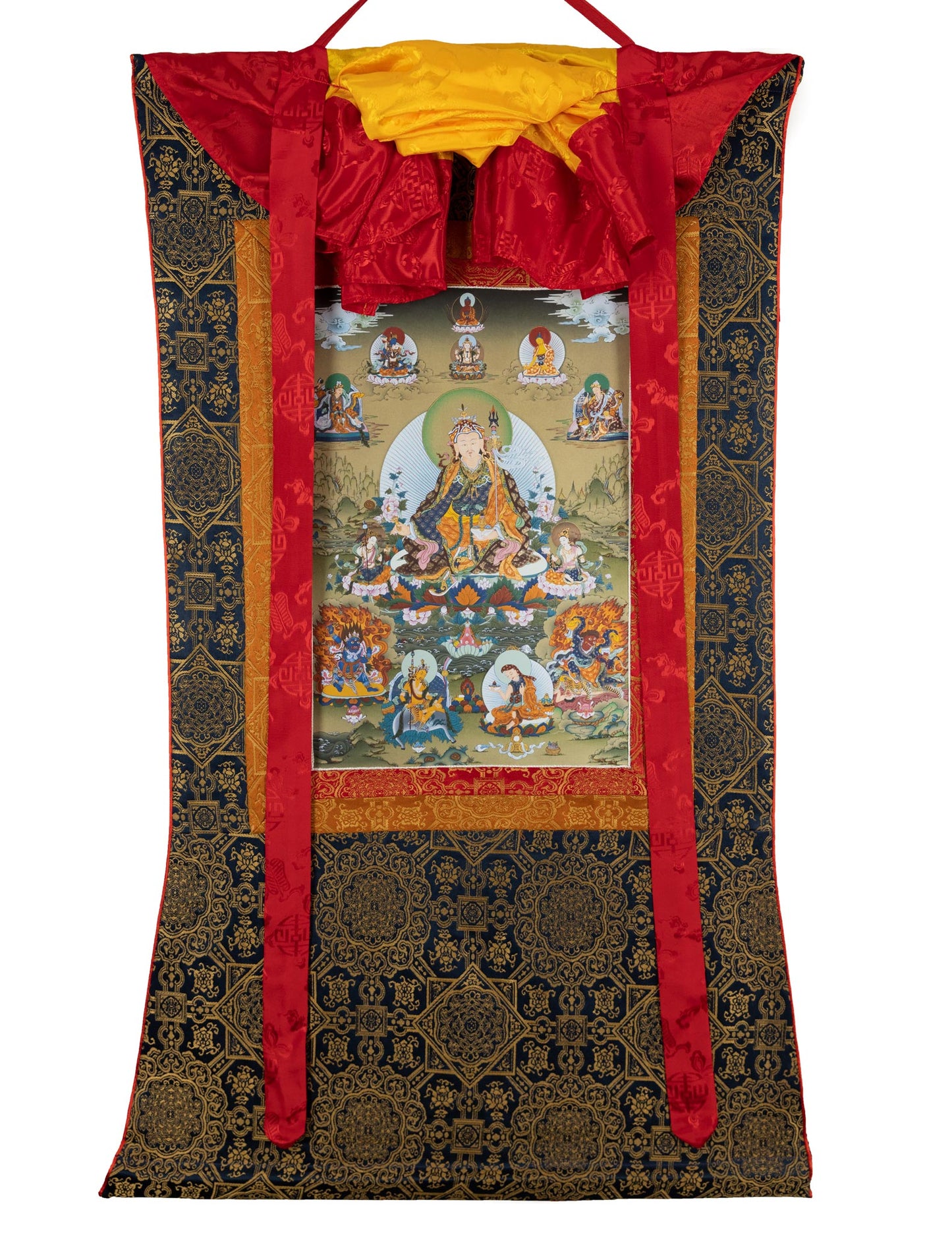Guru Rinpoche with 8 Manifestations Thangka II