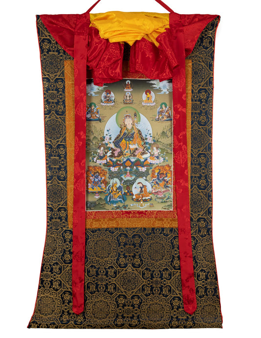 Guru Rinpoche mit 8 Manifestationen Thangka II