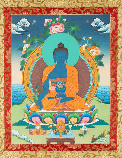 Medizin-Buddha-Thangka XII