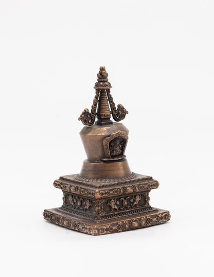 Stupa en laiton de l'Illumination – 11 cm