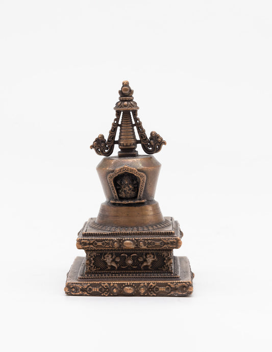 Stupa der Erleuchtung aus Messing – 11 cm