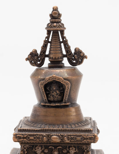 Stupa en laiton de l'Illumination – 11 cm
