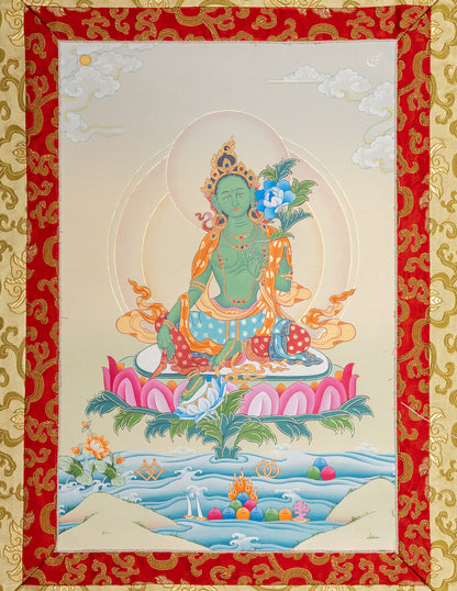 Grüne Tara Thangka X
