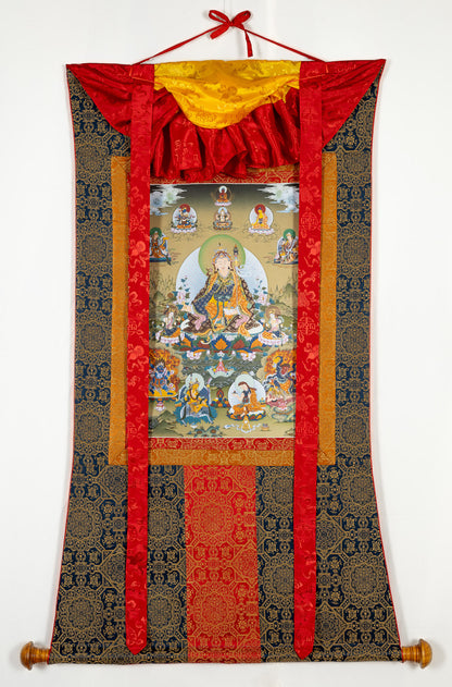 Gourou Rinpoché avec 8 manifestations Thangka III
