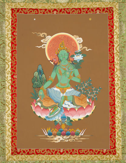 Green Tara Thangka IX