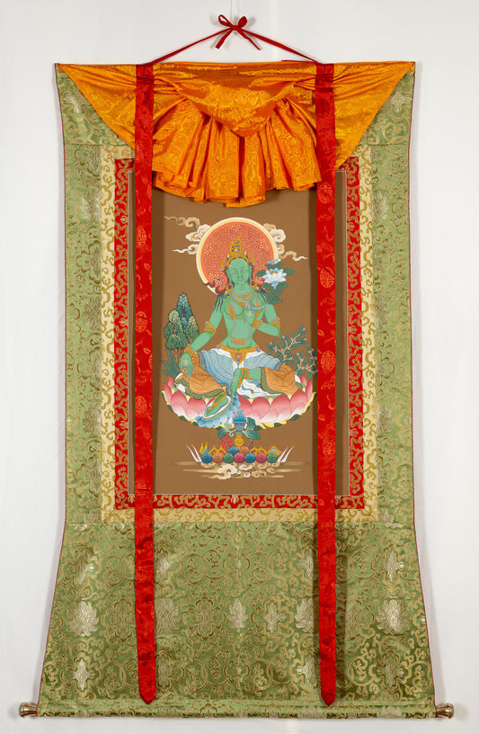 Grüne Tara Thangka IX