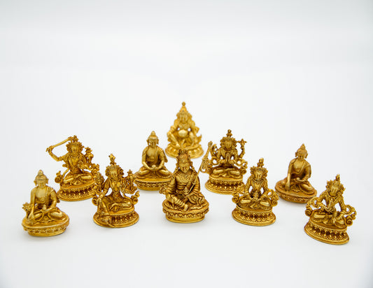 Mini-Statuen aus goldenen Gottheiten