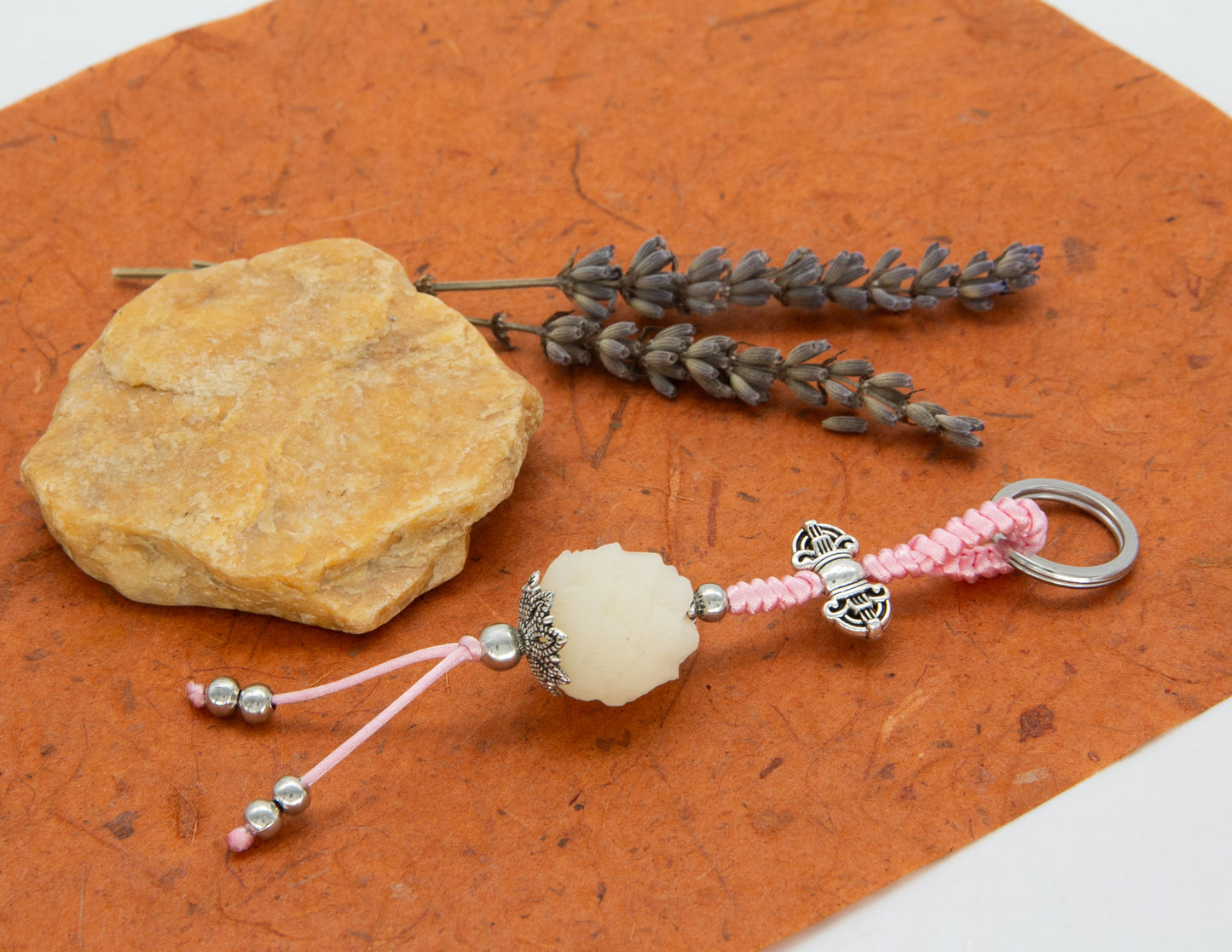 Lotus Keyring with Dorje