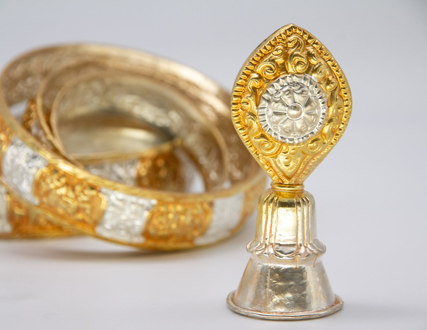 Silber &amp; Gold geprägtes Mandala Set II