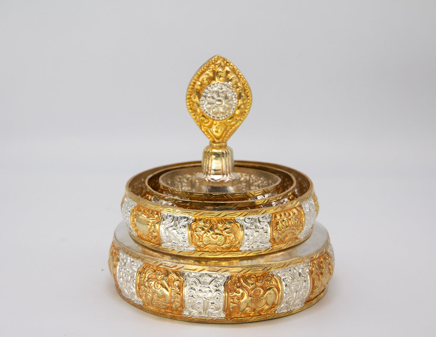 Silber &amp; Gold geprägtes Mandala Set II
