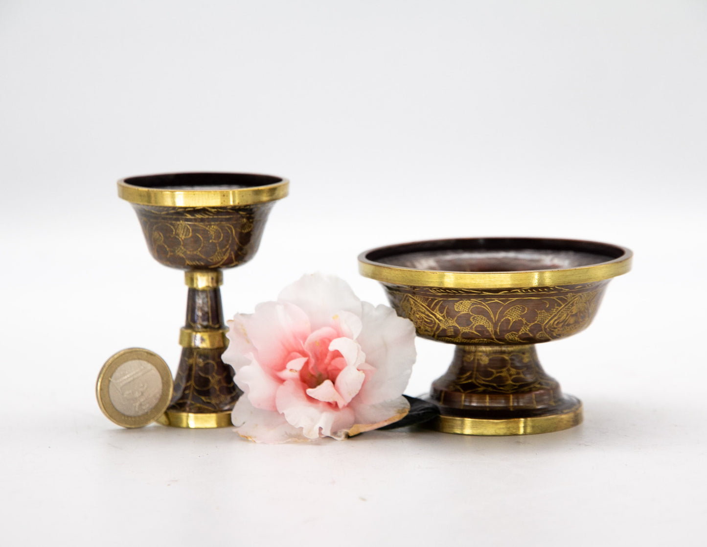 Graviertes Serkyem-Set, oxidiertes Kupfer / Extra klein