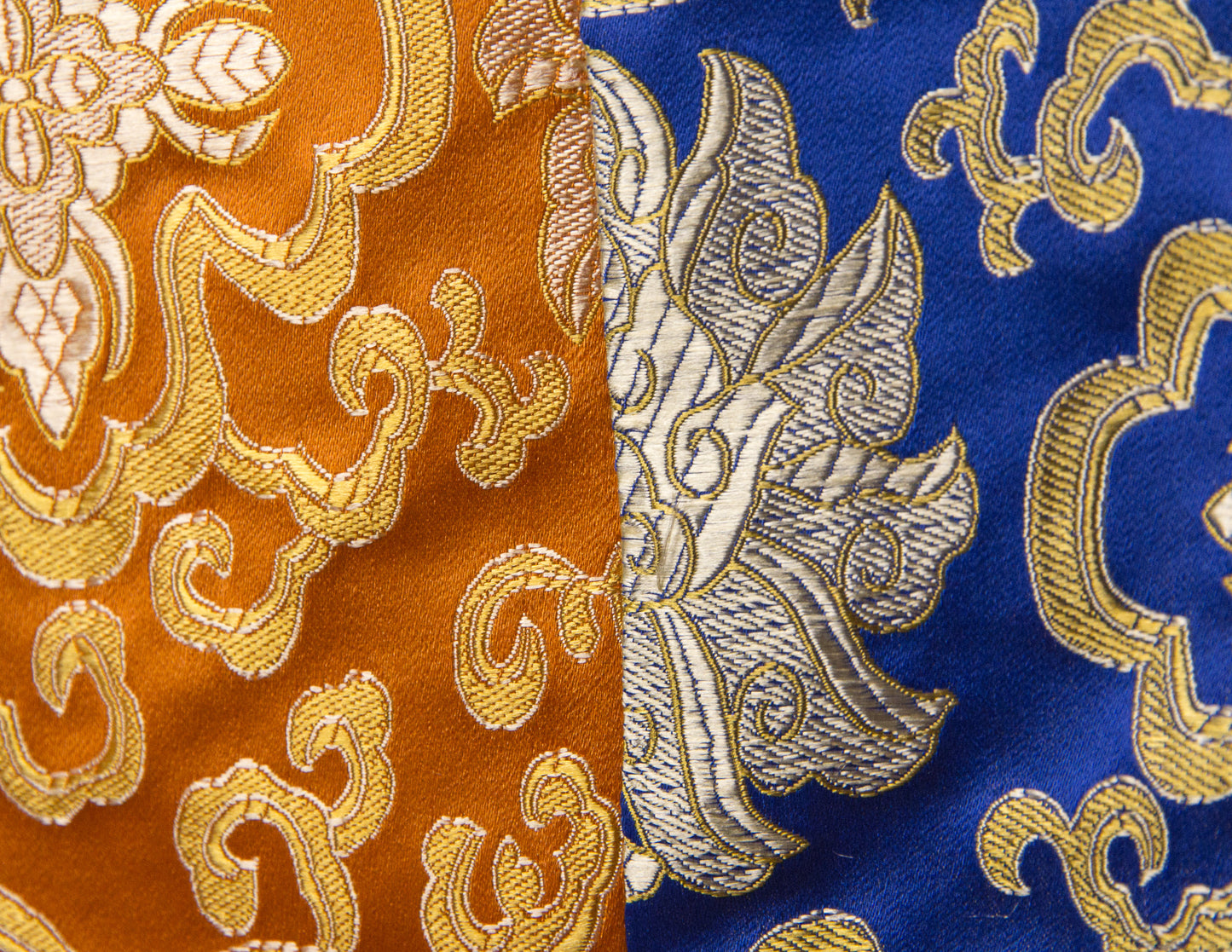 Standard-Brokattuch / Übungstischdecke – Blau &amp; Orange