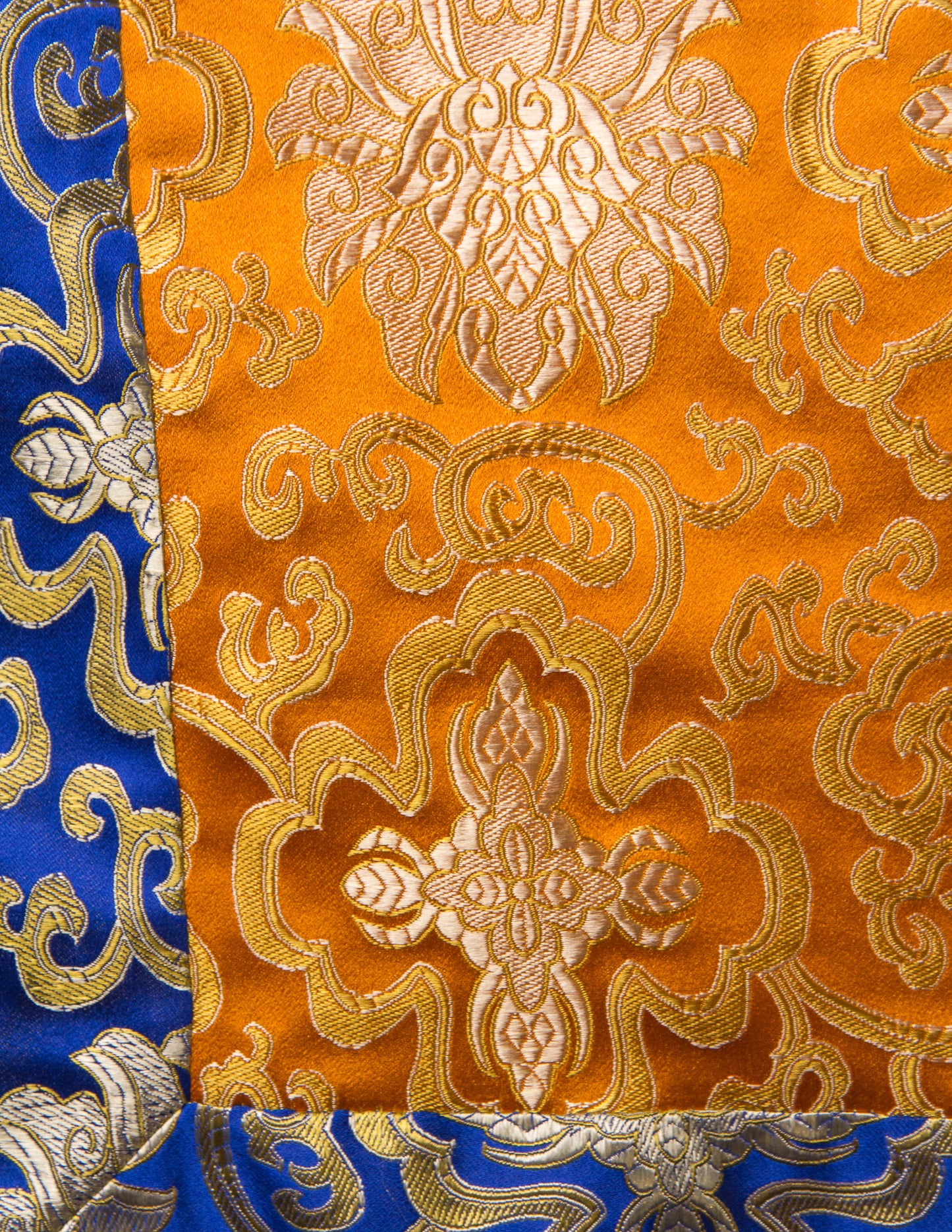 Standard-Brokattuch / Übungstischdecke – Blau &amp; Orange