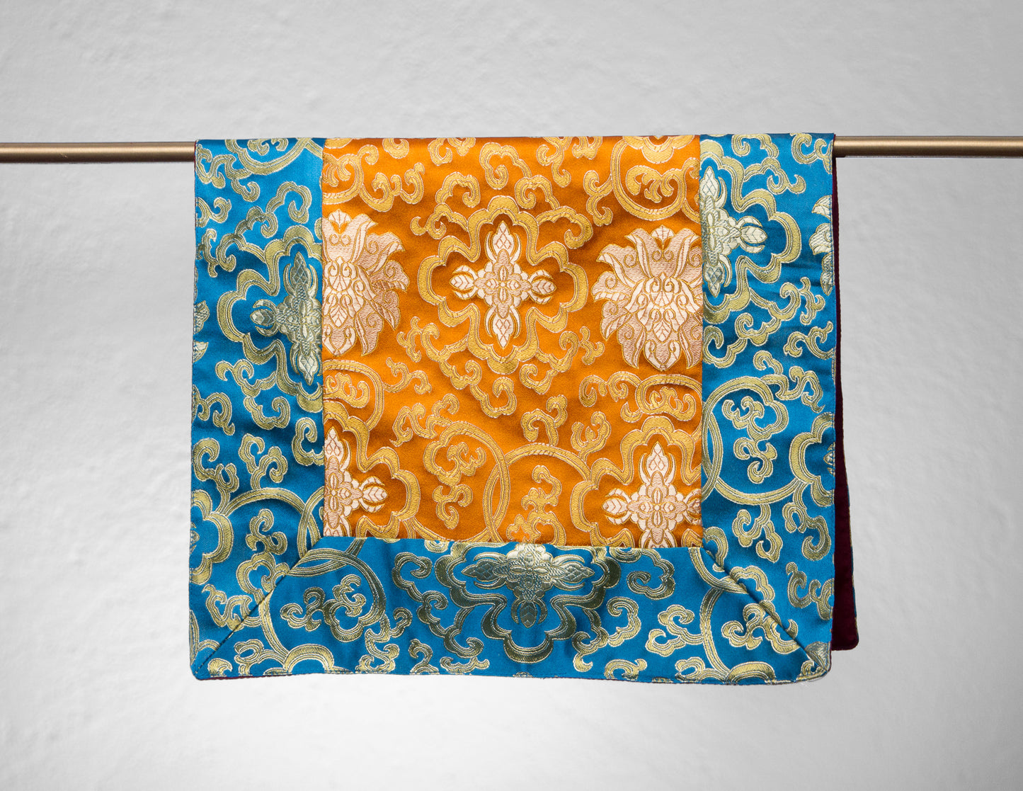 Standard Brokattuch / Übungstischdecke – Türkis &amp; Orange