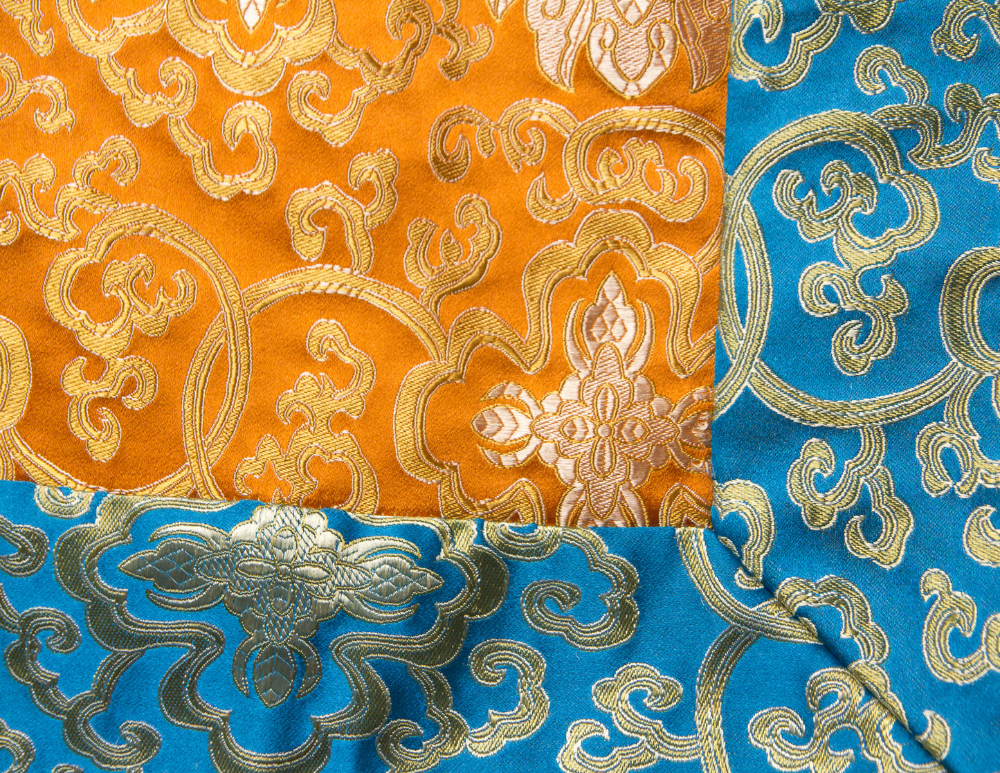 Standard Brokattuch / Übungstischdecke – Türkis &amp; Orange