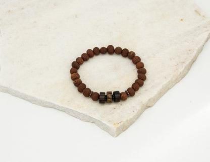 Raktu-Samen mit Holzperlenarmband – 8 mm
