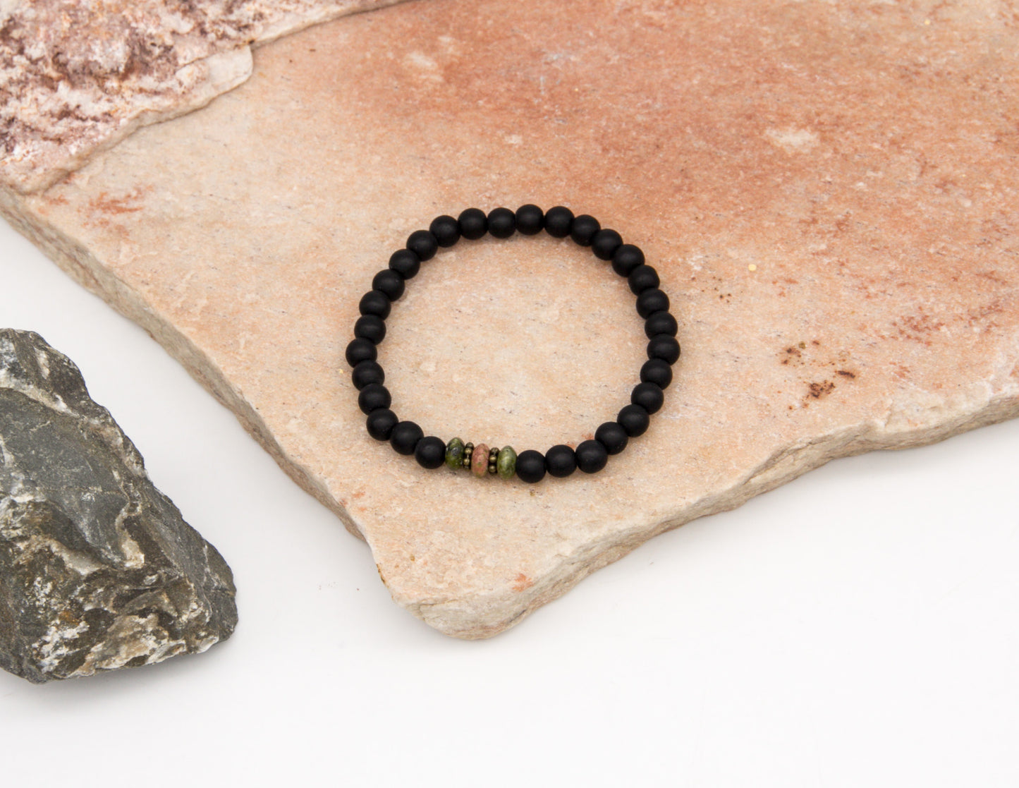Onyx &amp; Picasso Jaspis Armband – 6mm