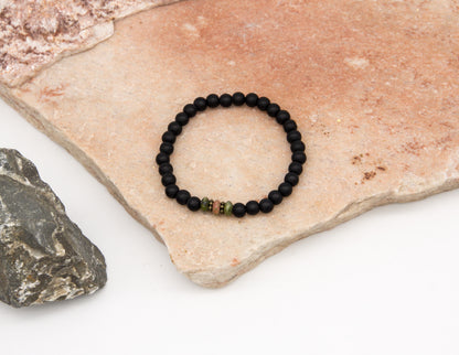 Onyx &amp; Picasso Jaspis Armband – 6mm