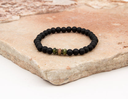 Onyx &amp; Picasso Jaspis Armband – 6mm