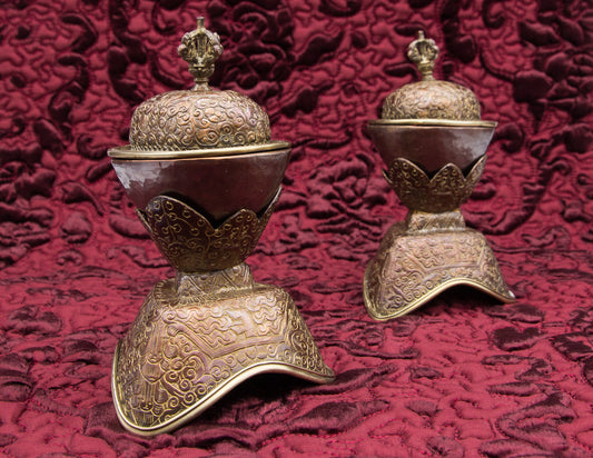 Paar verzierte Kapala – 14 cm