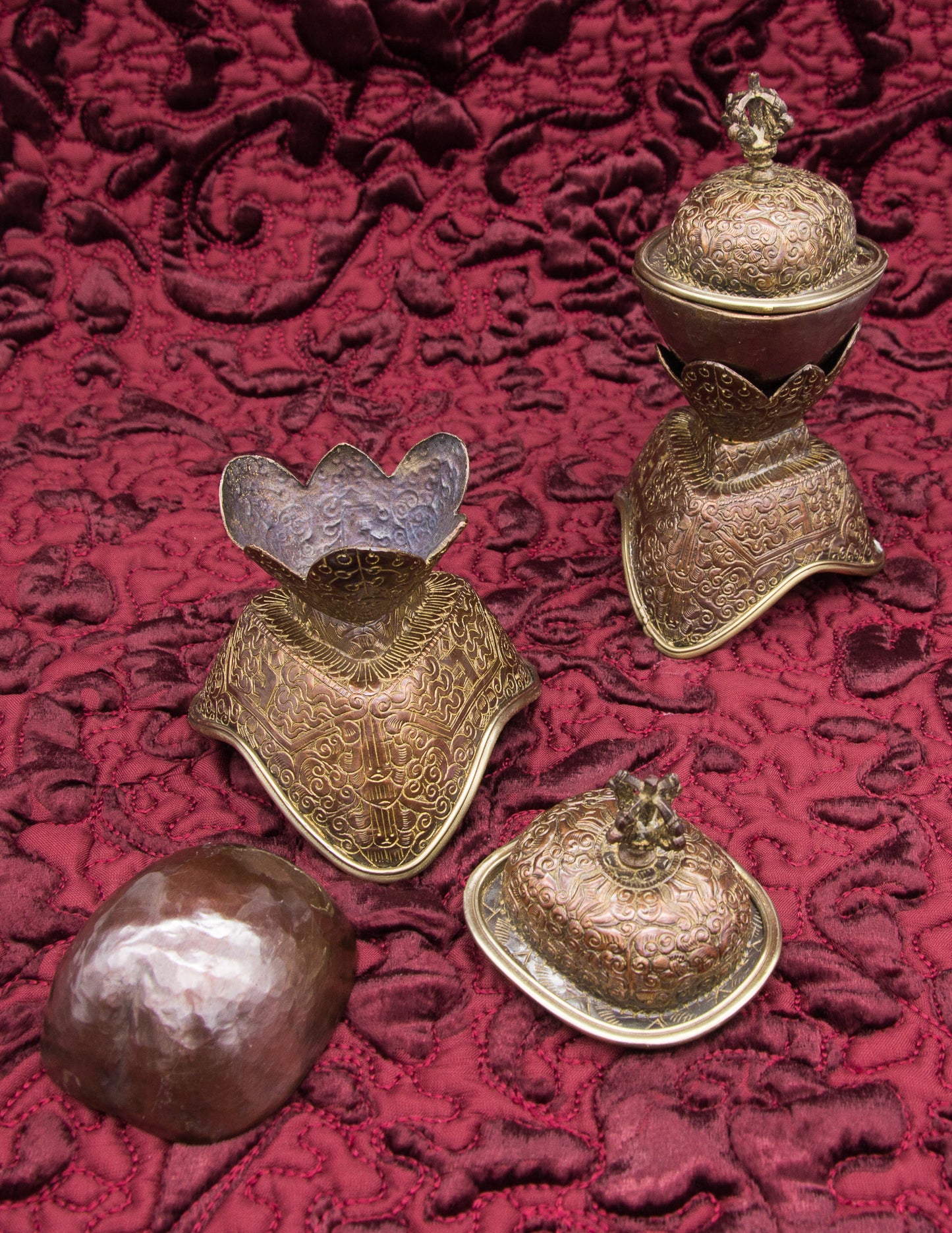 Paar verzierte Kapala – 14 cm