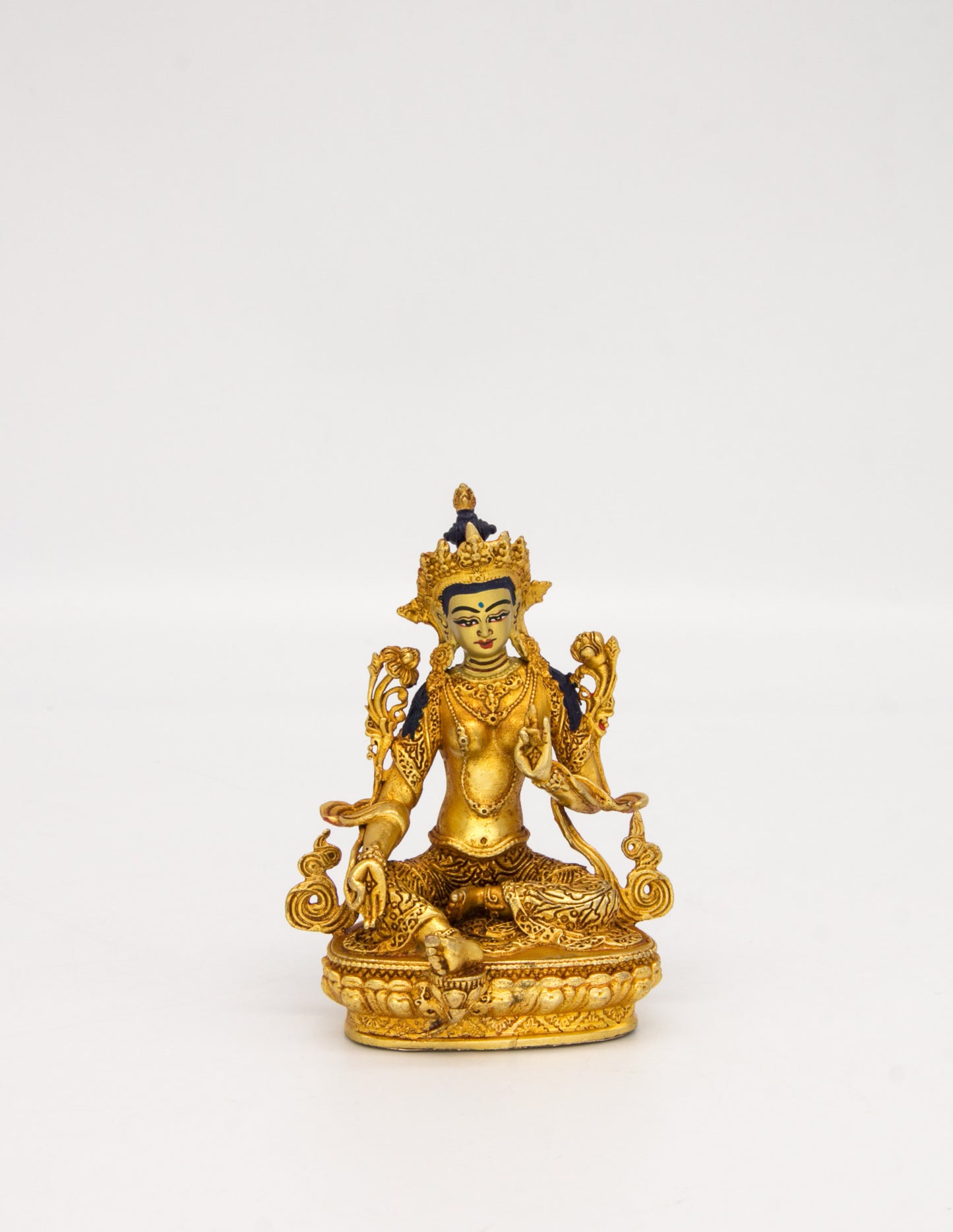 Kleine goldene Gottheitsstatuen