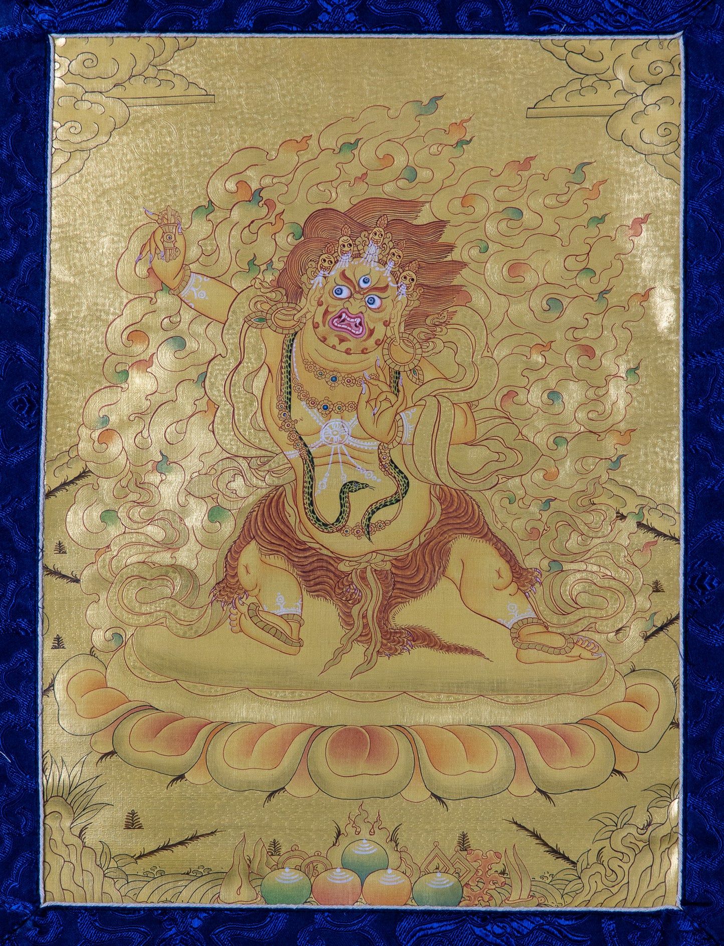 Goldenes Vajrapani Thangka I